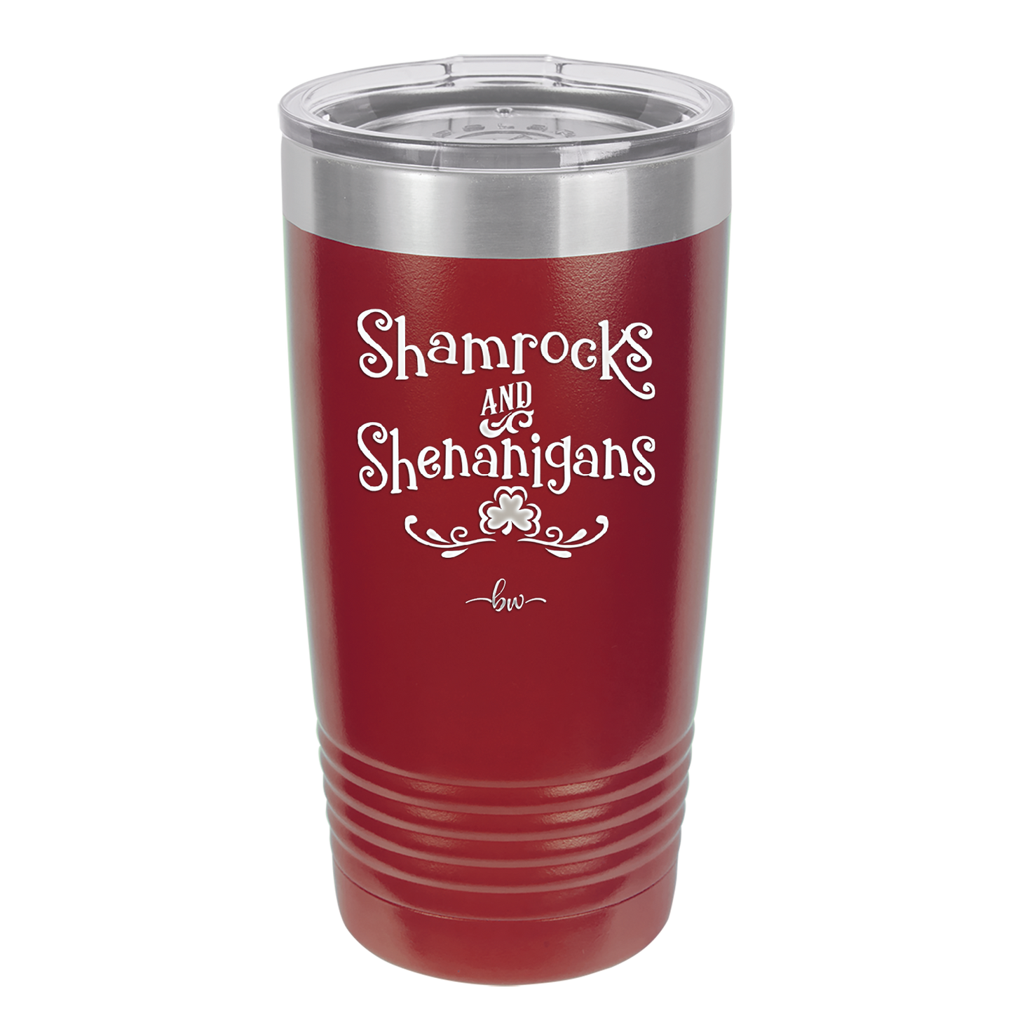 Shamrocks and Shenanigans - Laser Engraved Stainless Steel Drinkware - 1792 -