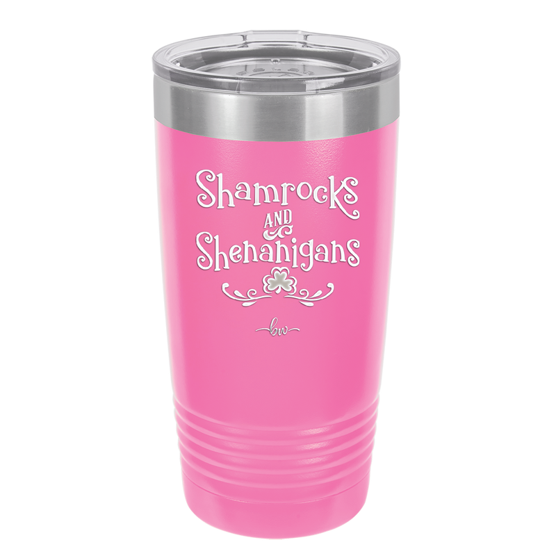 Shamrocks and Shenanigans - Laser Engraved Stainless Steel Drinkware - 1792 -