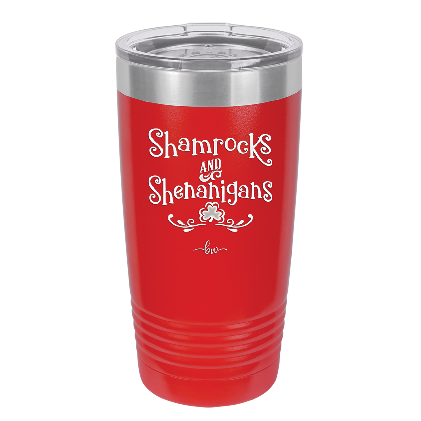 Shamrocks and Shenanigans - Laser Engraved Stainless Steel Drinkware - 1792 -