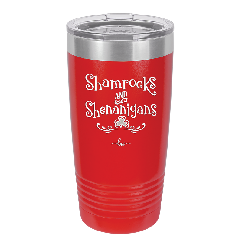 Shamrocks and Shenanigans - Laser Engraved Stainless Steel Drinkware - 1792 -