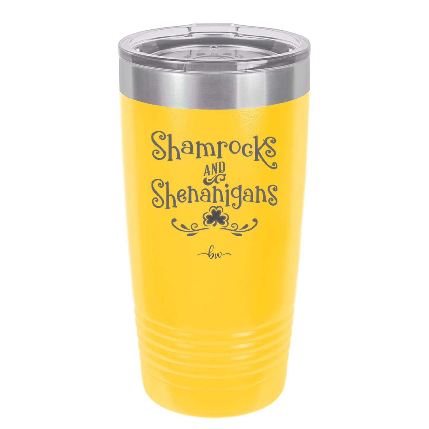 Shamrocks and Shenanigans - Laser Engraved Stainless Steel Drinkware - 1792 -