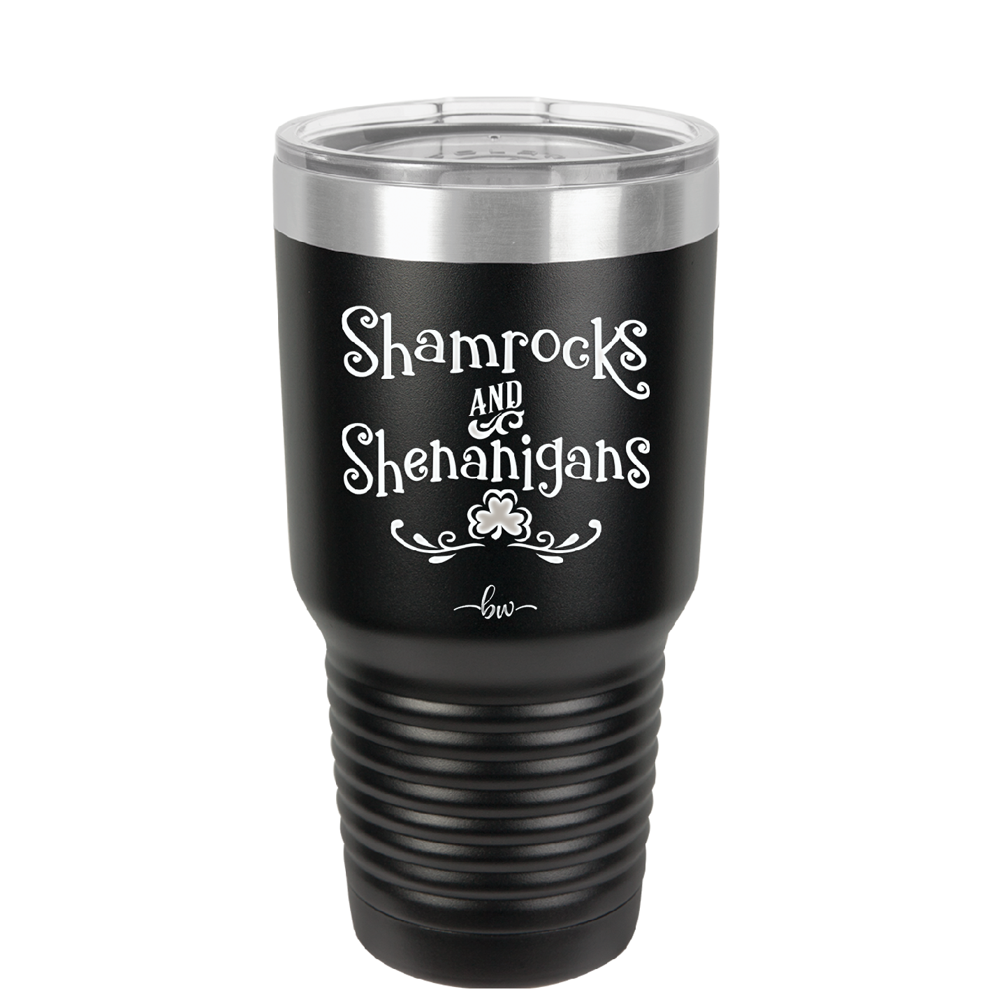 Shamrocks and Shenanigans - Laser Engraved Stainless Steel Drinkware - 1792 -