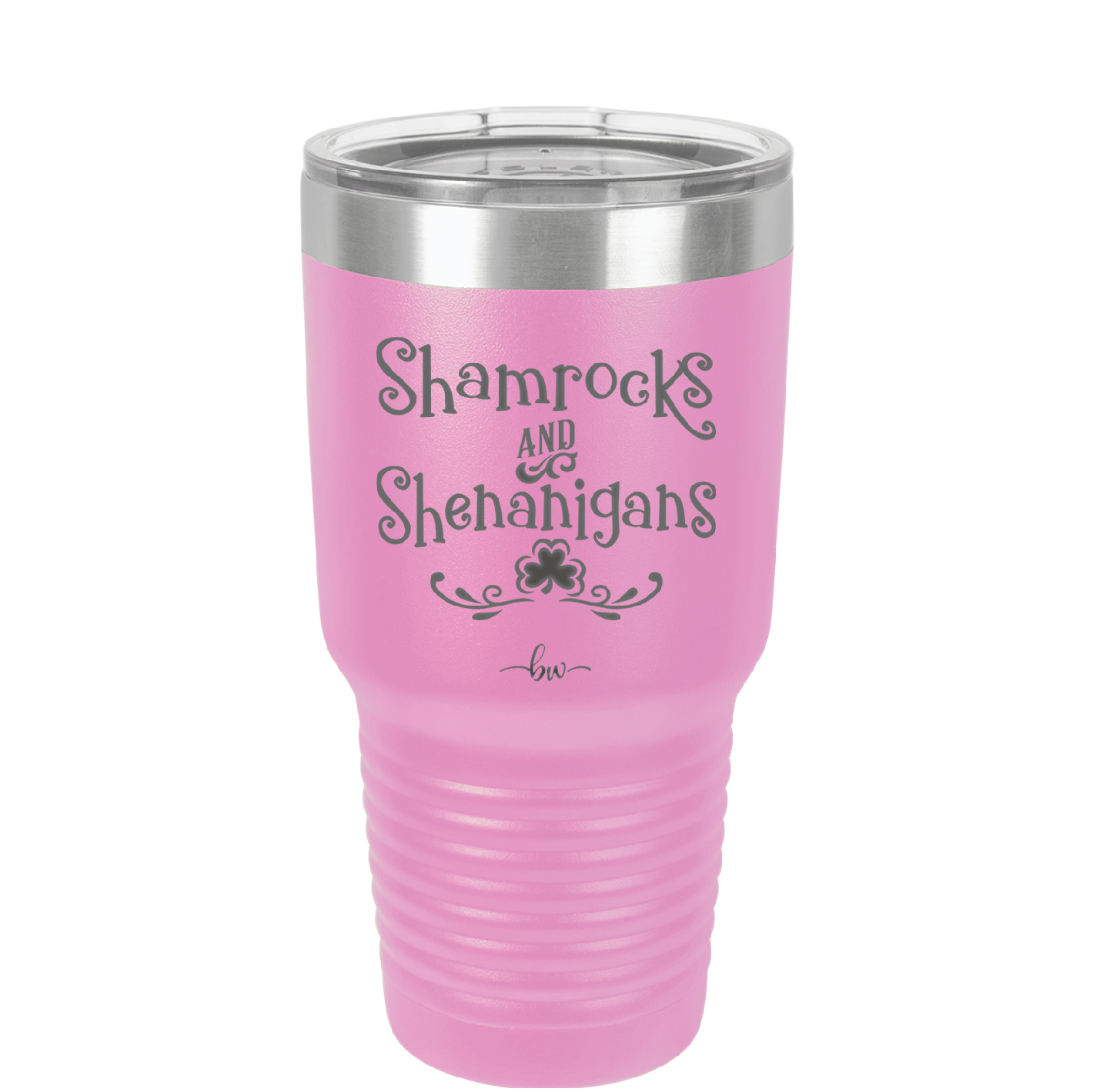 Shamrocks and Shenanigans - Laser Engraved Stainless Steel Drinkware - 1792 -