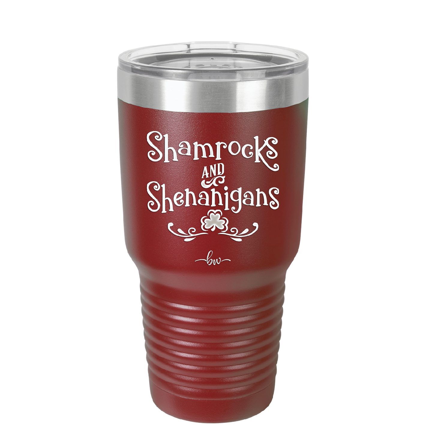 Shamrocks and Shenanigans - Laser Engraved Stainless Steel Drinkware - 1792 -