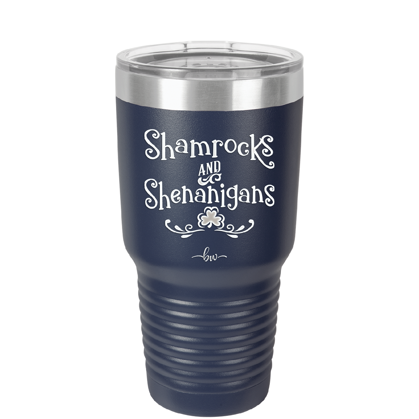 Shamrocks and Shenanigans - Laser Engraved Stainless Steel Drinkware - 1792 -