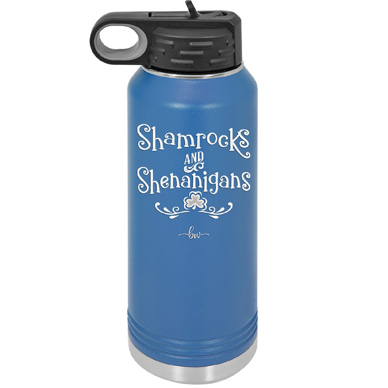 Shamrocks and Shenanigans - Laser Engraved Stainless Steel Drinkware - 1792 -