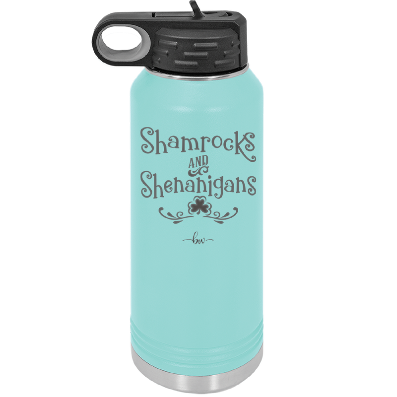 Shamrocks and Shenanigans - Laser Engraved Stainless Steel Drinkware - 1792 -