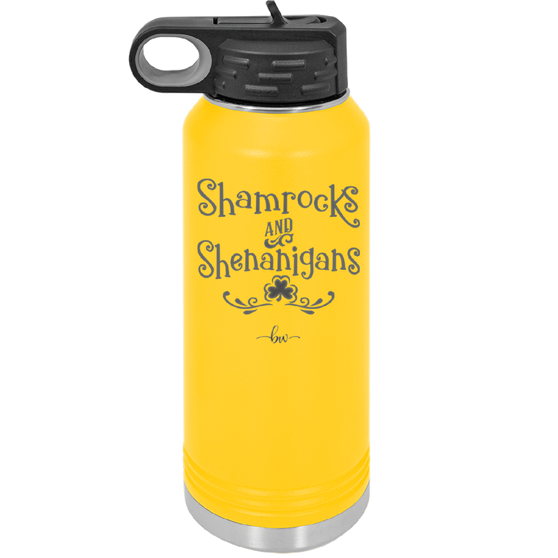 Shamrocks and Shenanigans - Laser Engraved Stainless Steel Drinkware - 1792 -