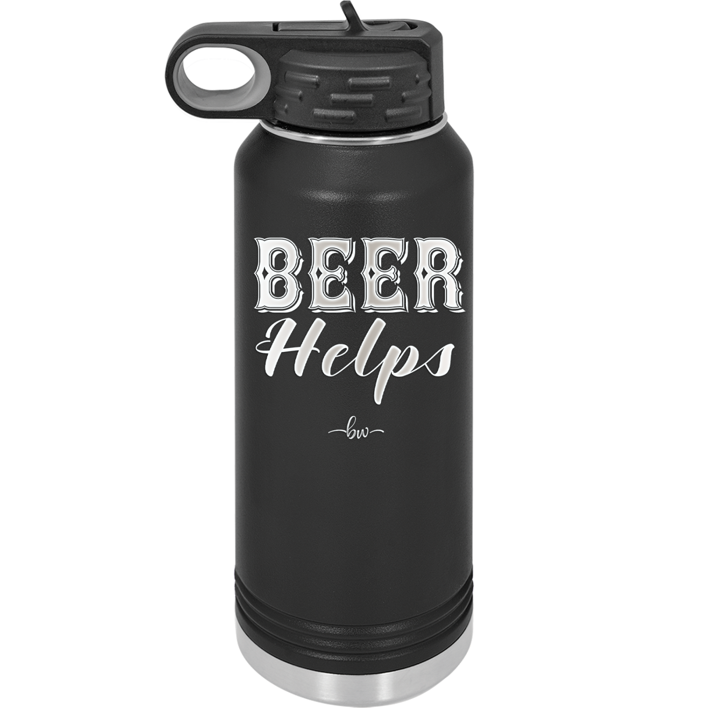 Beer Helps - Laser Engraved Stainless Steel Drinkware - 1846 -