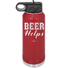 Beer Helps - Laser Engraved Stainless Steel Drinkware - 1846 -