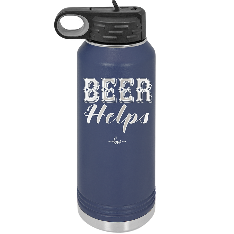 Beer Helps - Laser Engraved Stainless Steel Drinkware - 1846 -