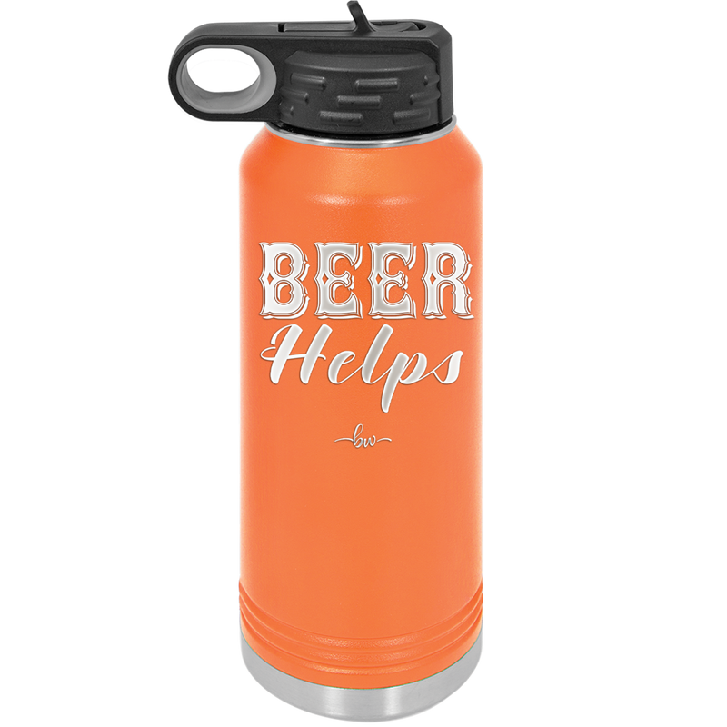 Beer Helps - Laser Engraved Stainless Steel Drinkware - 1846 -