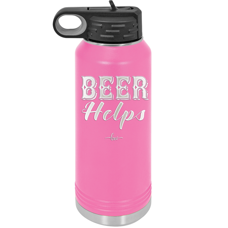 Beer Helps - Laser Engraved Stainless Steel Drinkware - 1846 -