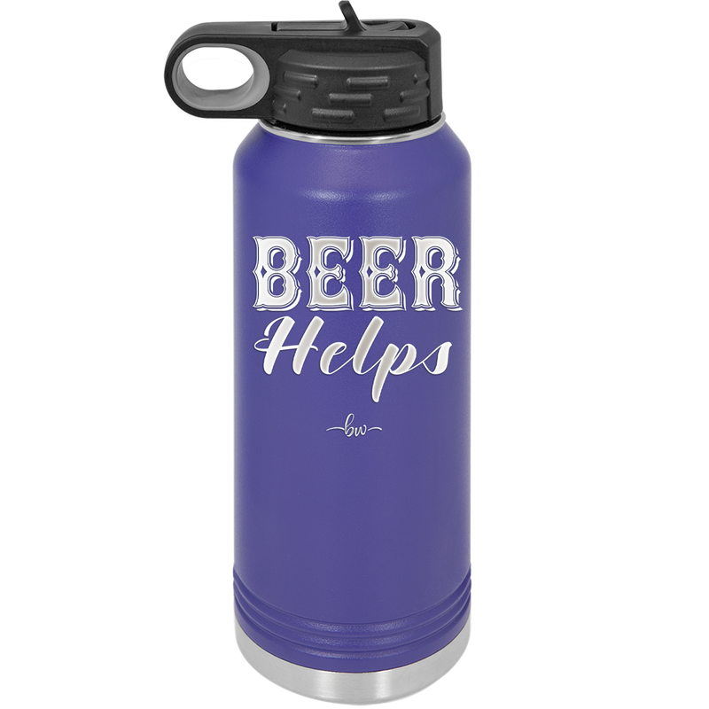 Beer Helps - Laser Engraved Stainless Steel Drinkware - 1846 -