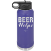 Beer Helps - Laser Engraved Stainless Steel Drinkware - 1846 -