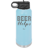 Beer Helps - Laser Engraved Stainless Steel Drinkware - 1846 -