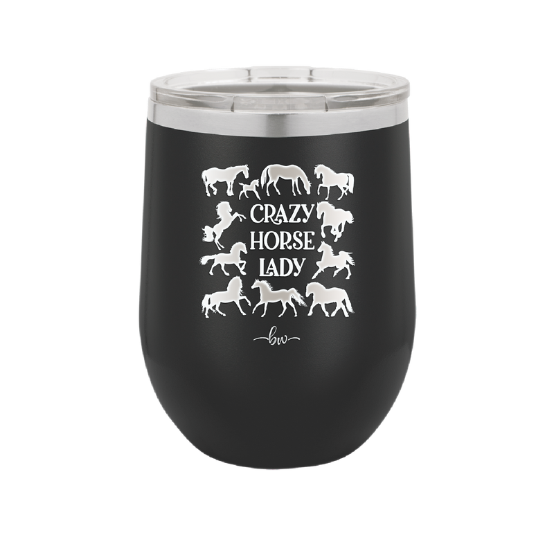 Crazy Horse Lady - Laser Engraved Stainless Steel Drinkware - 1863 -