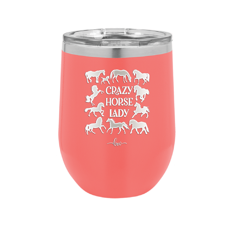 Crazy Horse Lady - Laser Engraved Stainless Steel Drinkware - 1863 -