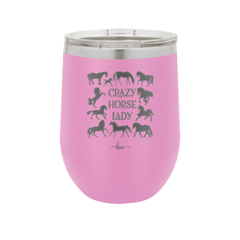 Crazy Horse Lady - Laser Engraved Stainless Steel Drinkware - 1863 -