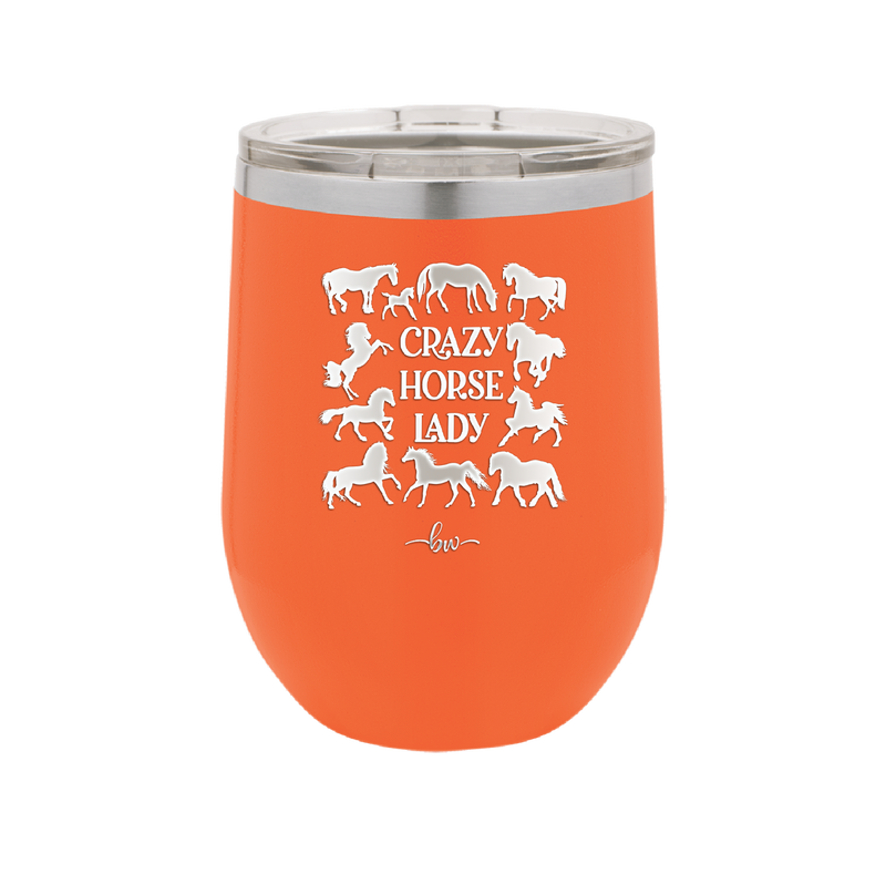 Crazy Horse Lady - Laser Engraved Stainless Steel Drinkware - 1863 -