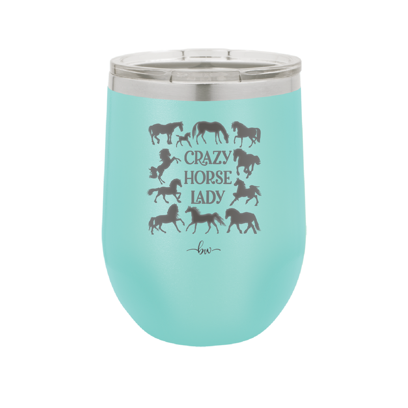 Crazy Horse Lady - Laser Engraved Stainless Steel Drinkware - 1863 -