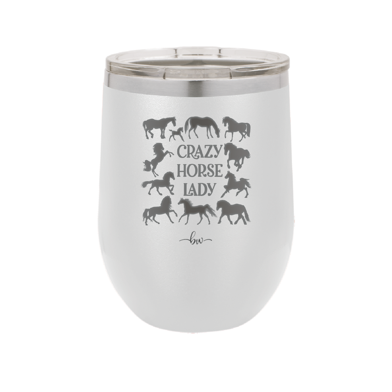 Crazy Horse Lady - Laser Engraved Stainless Steel Drinkware - 1863 -