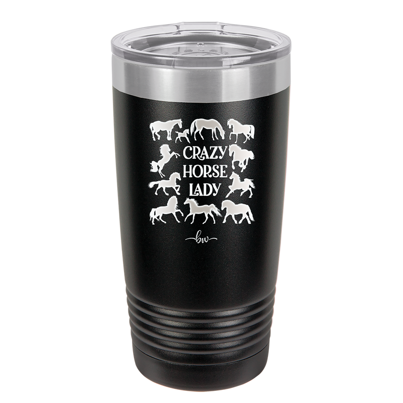 Crazy Horse Lady - Laser Engraved Stainless Steel Drinkware - 1863 -