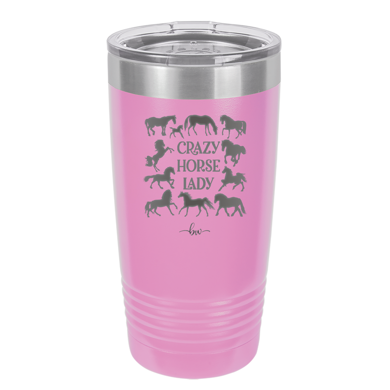 Crazy Horse Lady - Laser Engraved Stainless Steel Drinkware - 1863 -