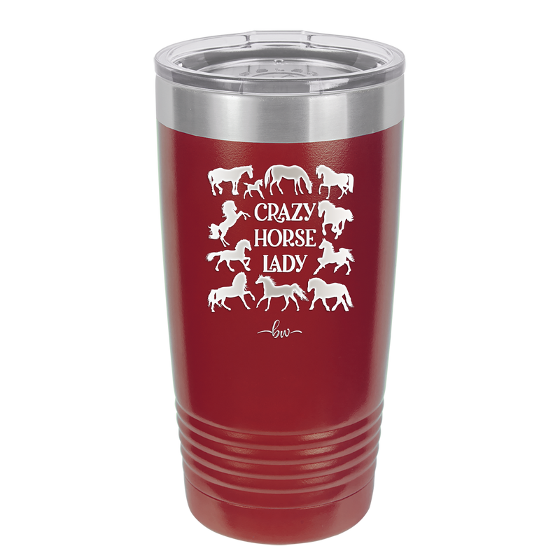 Crazy Horse Lady - Laser Engraved Stainless Steel Drinkware - 1863 -