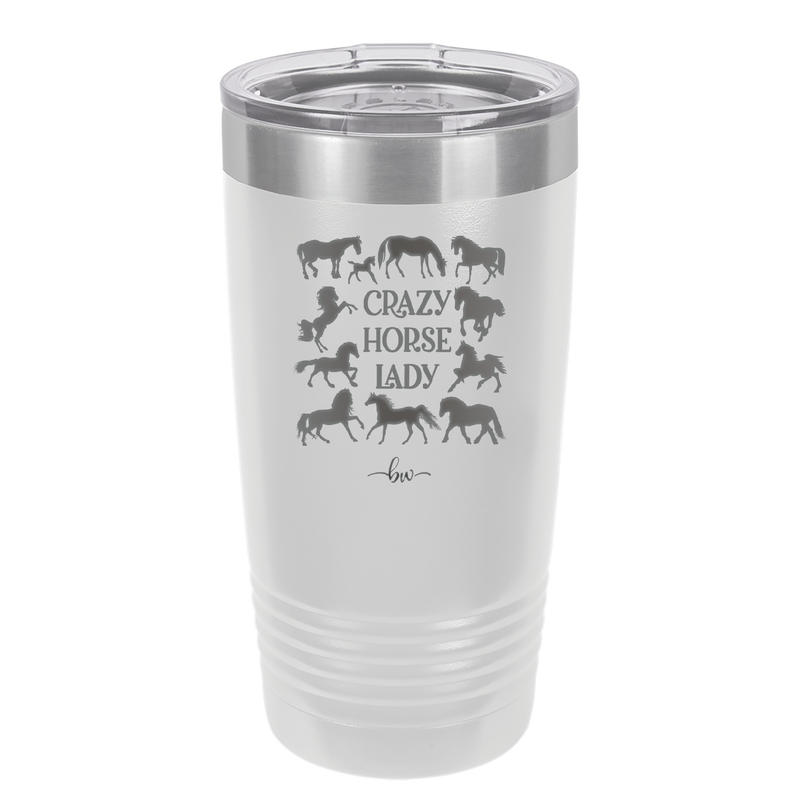 Crazy Horse Lady - Laser Engraved Stainless Steel Drinkware - 1863 -