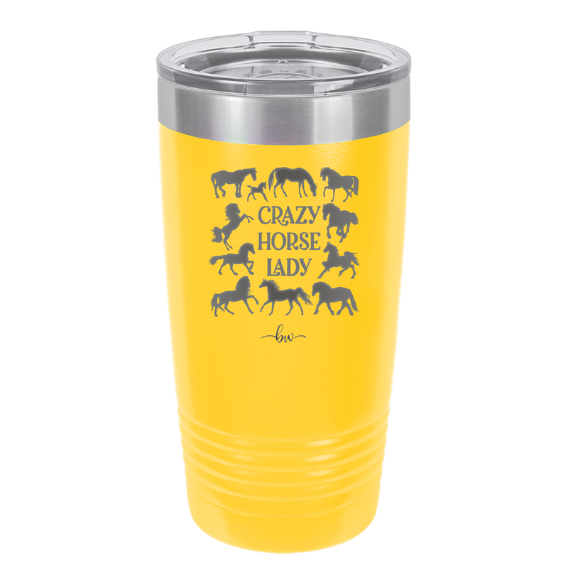 Crazy Horse Lady - Laser Engraved Stainless Steel Drinkware - 1863 -