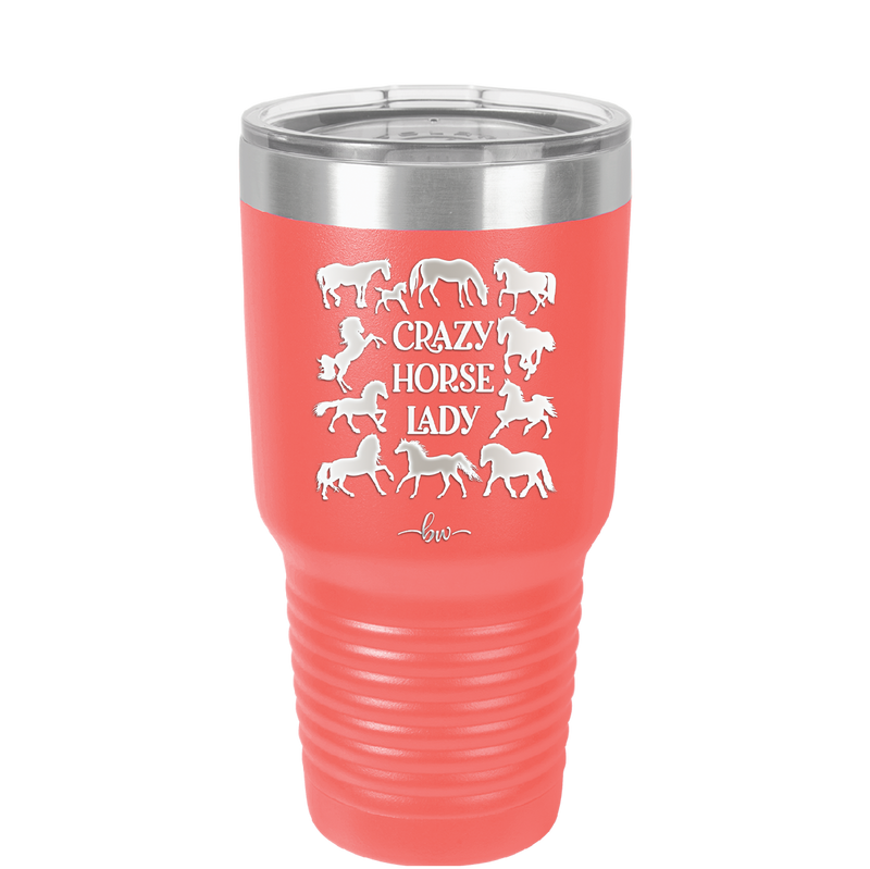 Crazy Horse Lady - Laser Engraved Stainless Steel Drinkware - 1863 -