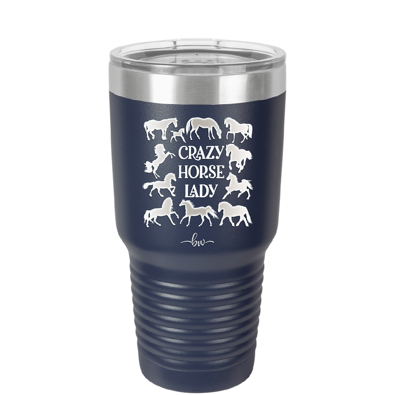 Crazy Horse Lady - Laser Engraved Stainless Steel Drinkware - 1863 -