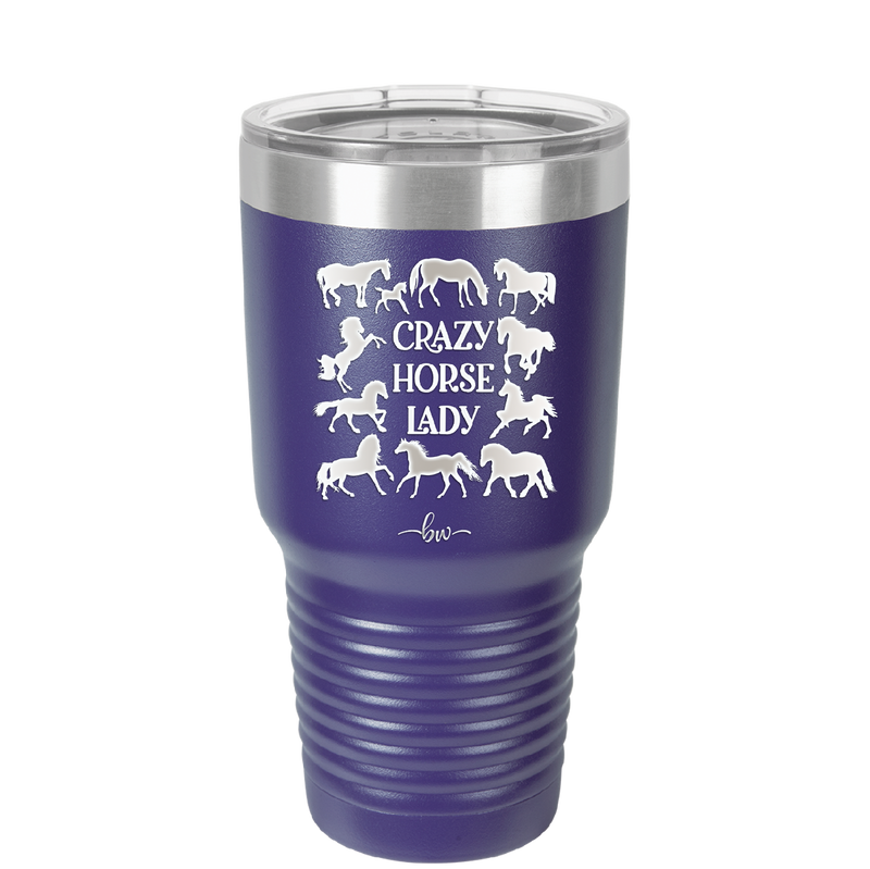 Crazy Horse Lady - Laser Engraved Stainless Steel Drinkware - 1863 -