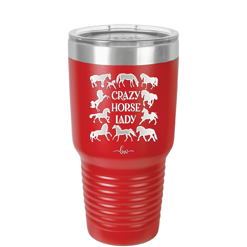 Crazy Horse Lady - Laser Engraved Stainless Steel Drinkware - 1863 -