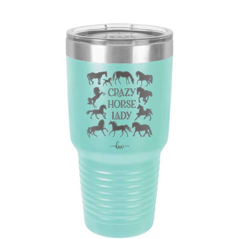 Crazy Horse Lady - Laser Engraved Stainless Steel Drinkware - 1863 -