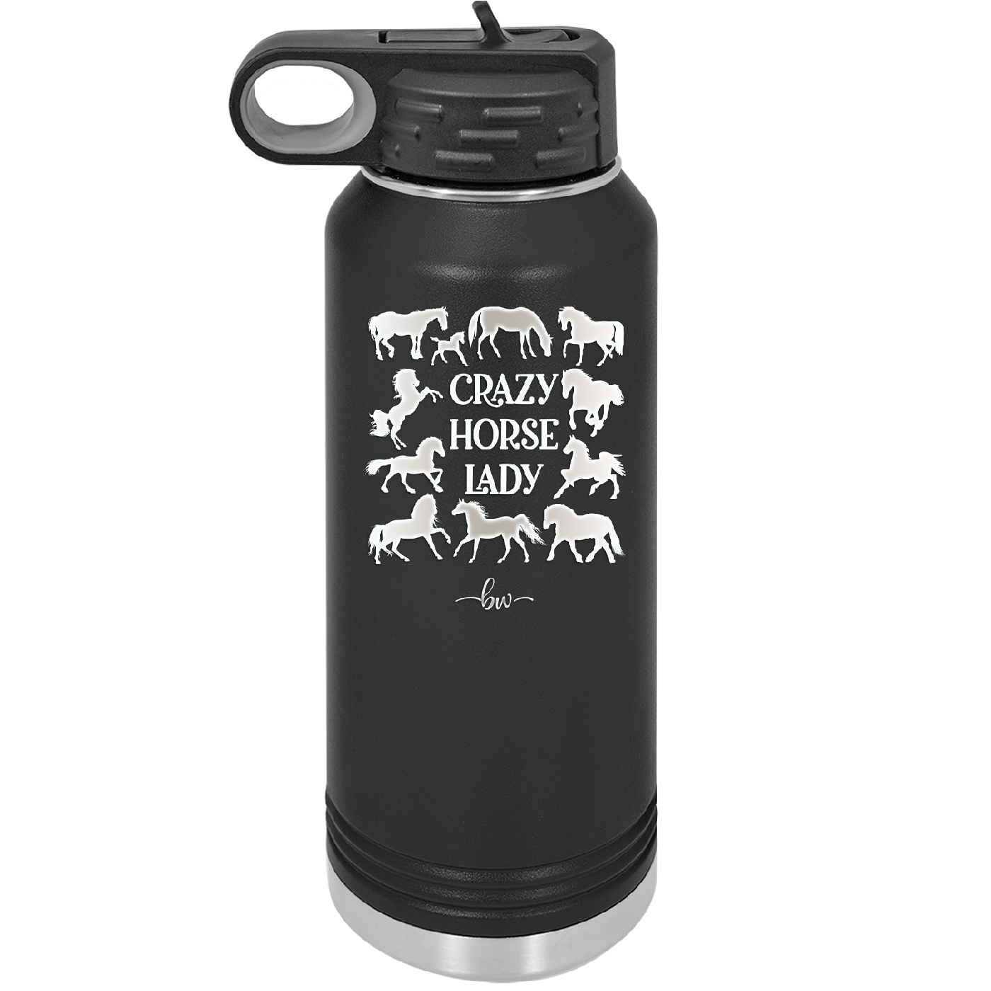 Crazy Horse Lady - Laser Engraved Stainless Steel Drinkware - 1863 -