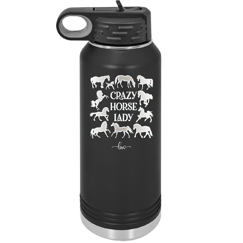 Crazy Horse Lady - Laser Engraved Stainless Steel Drinkware - 1863 -