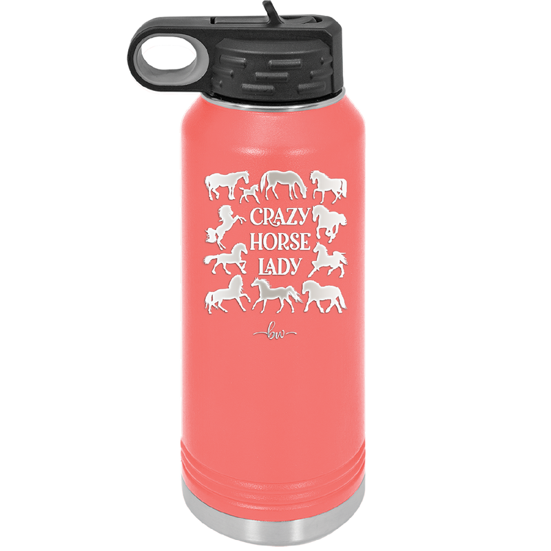 Crazy Horse Lady - Laser Engraved Stainless Steel Drinkware - 1863 -