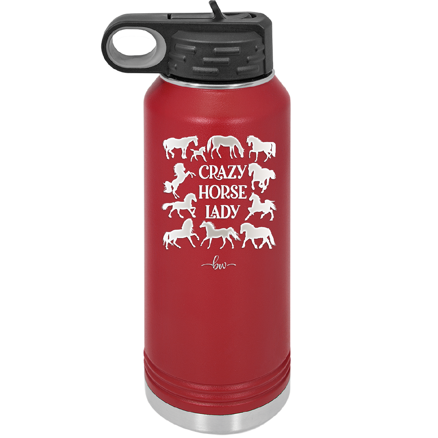 Crazy Horse Lady - Laser Engraved Stainless Steel Drinkware - 1863 -