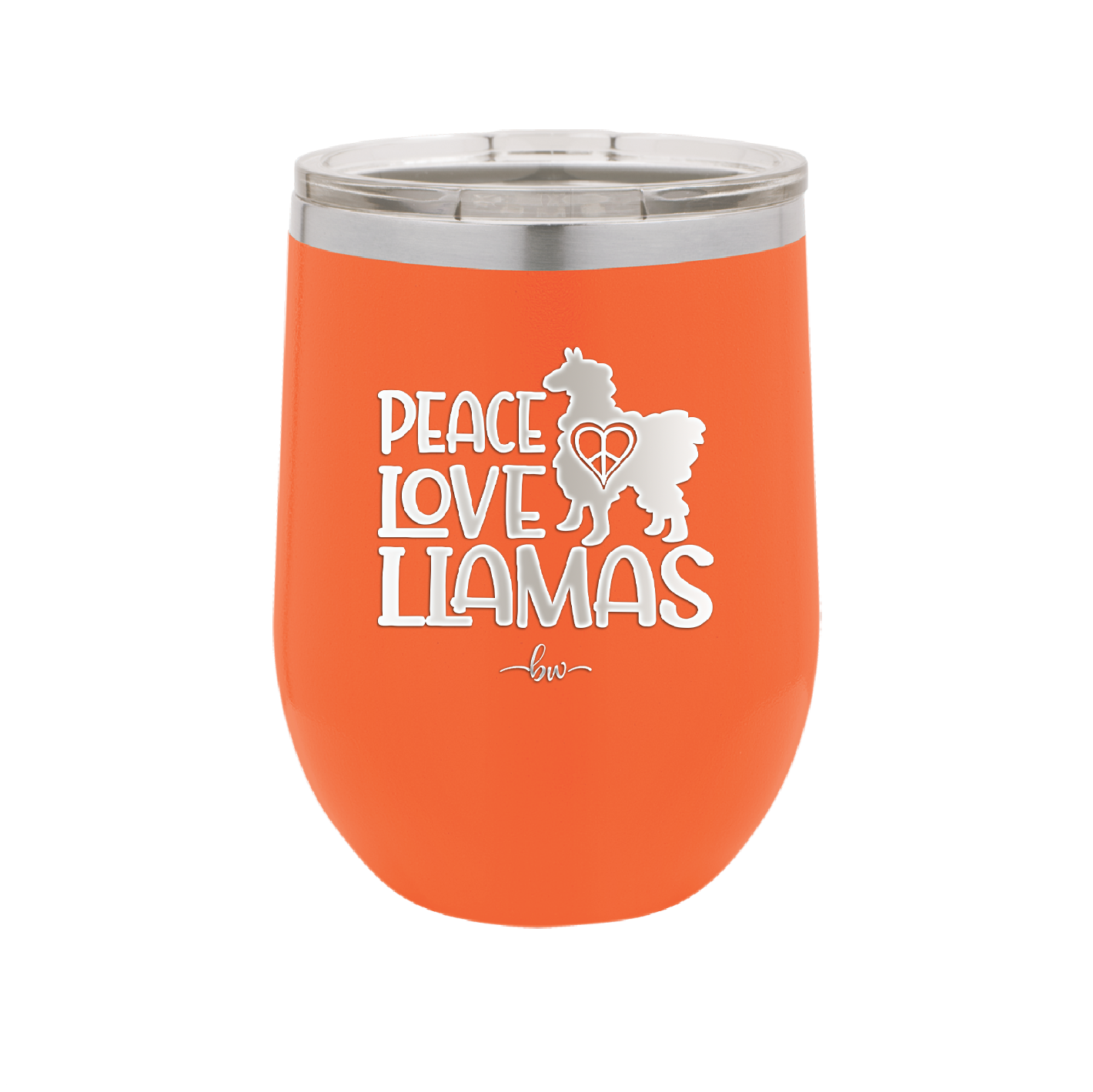 Peace Love Llamas - Laser Engraved Stainless Steel Drinkware - 1870 -