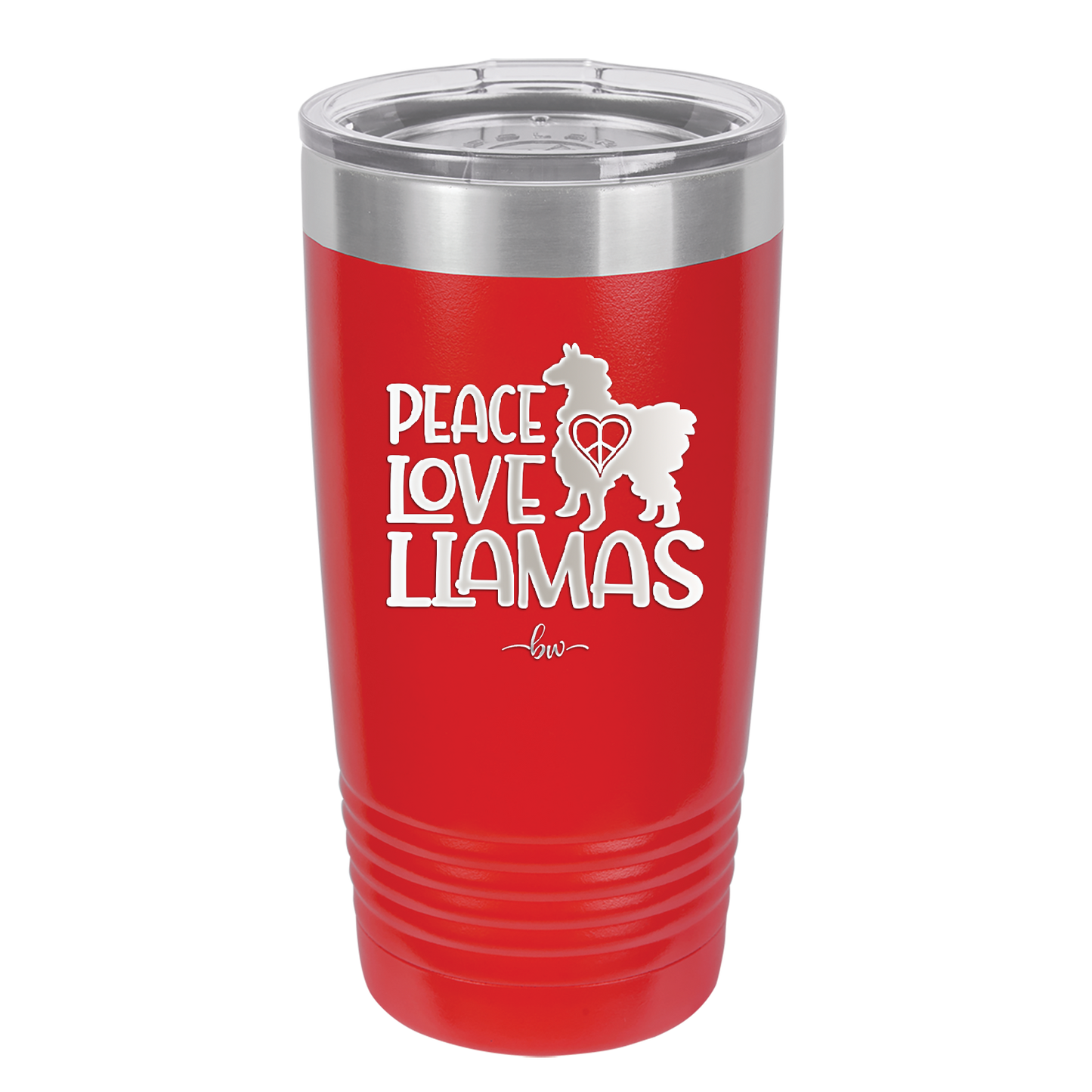 Peace Love Llamas - Laser Engraved Stainless Steel Drinkware - 1870 -