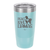 Peace Love Llamas - Laser Engraved Stainless Steel Drinkware - 1870 -