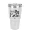 Peace Love Llamas - Laser Engraved Stainless Steel Drinkware - 1870 -