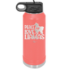 Peace Love Llamas - Laser Engraved Stainless Steel Drinkware - 1870 -