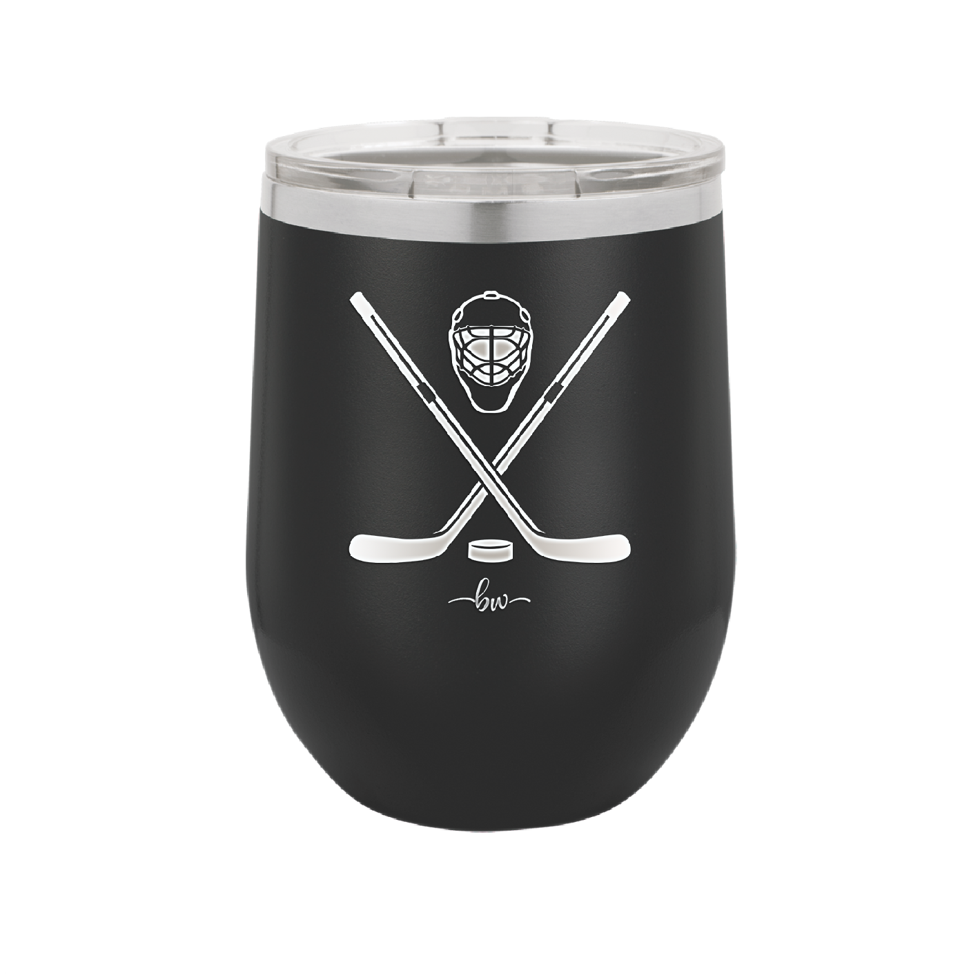 Hockey Crossed Sticks - Laser Engraved Stainless Steel Drinkware - 1897 -