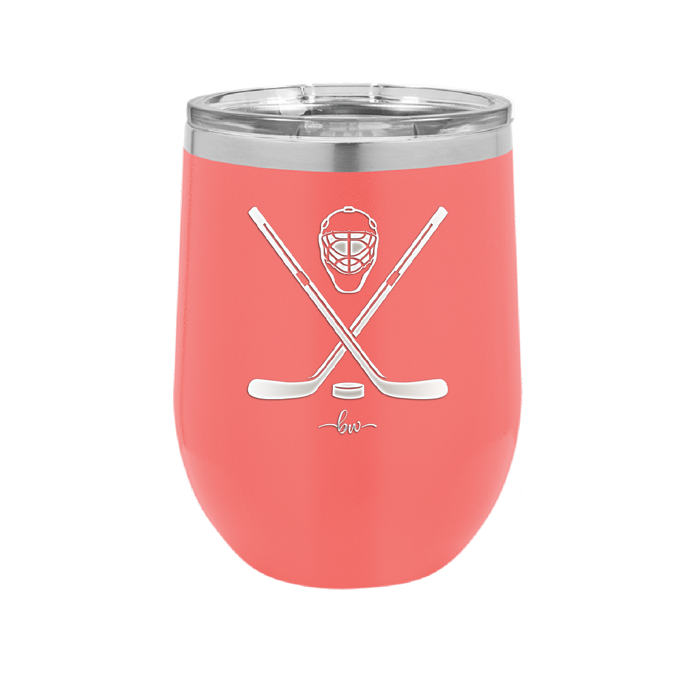 Hockey Crossed Sticks - Laser Engraved Stainless Steel Drinkware - 1897 -