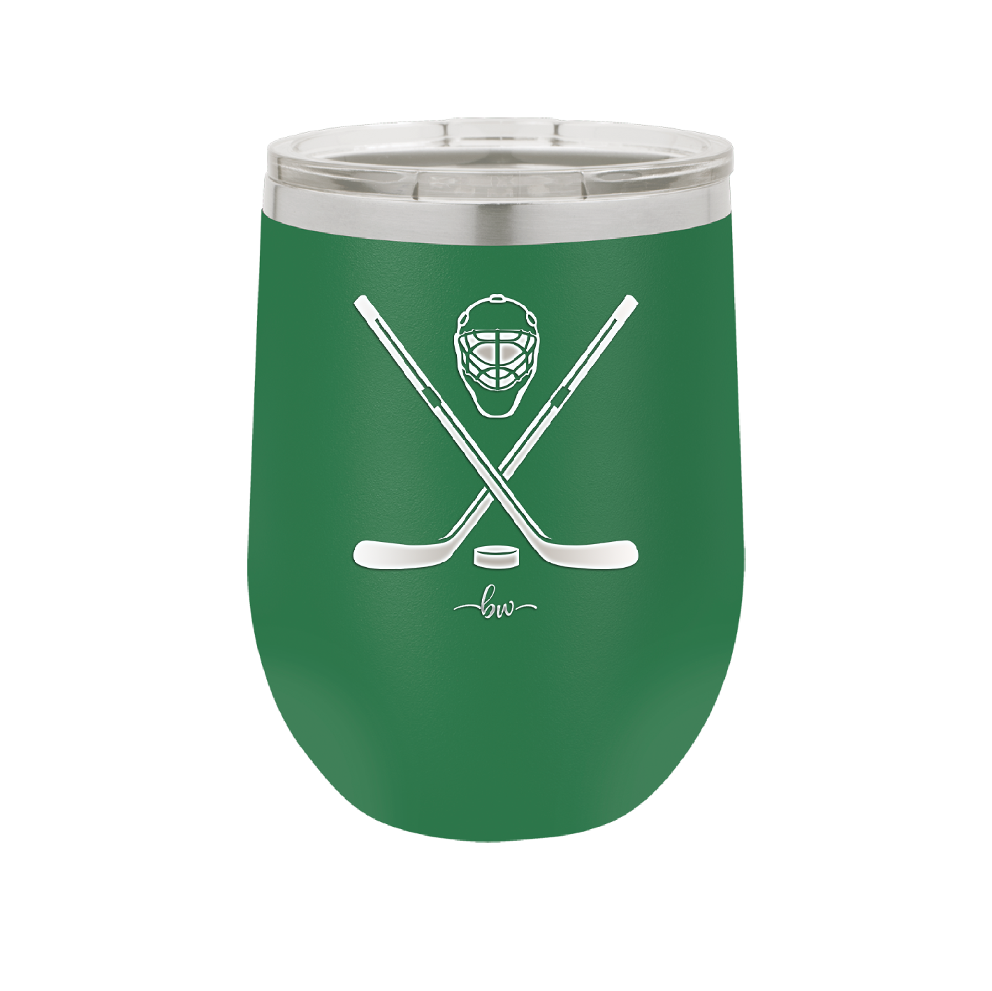 Hockey Crossed Sticks - Laser Engraved Stainless Steel Drinkware - 1897 -