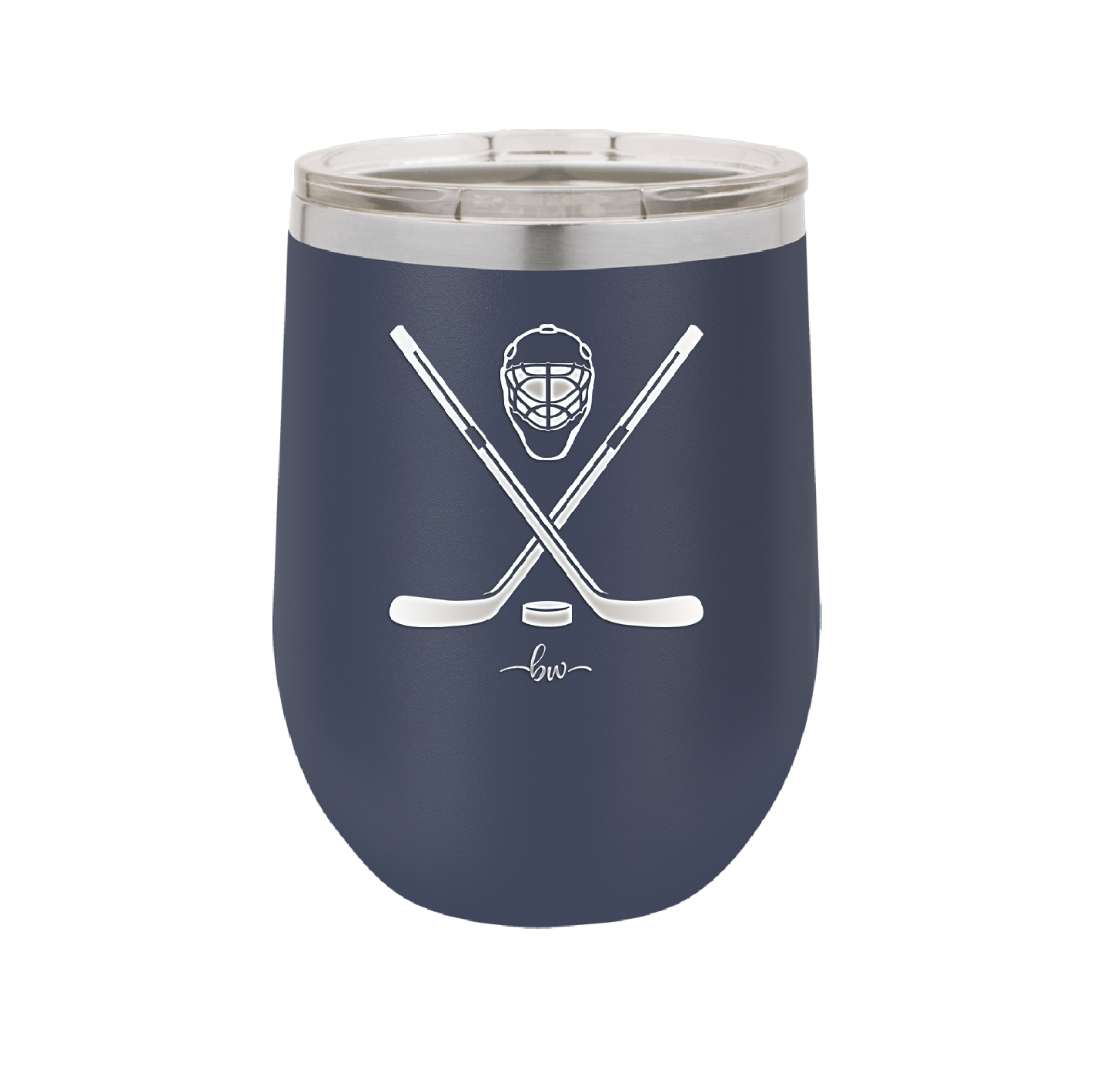 Hockey Crossed Sticks - Laser Engraved Stainless Steel Drinkware - 1897 -