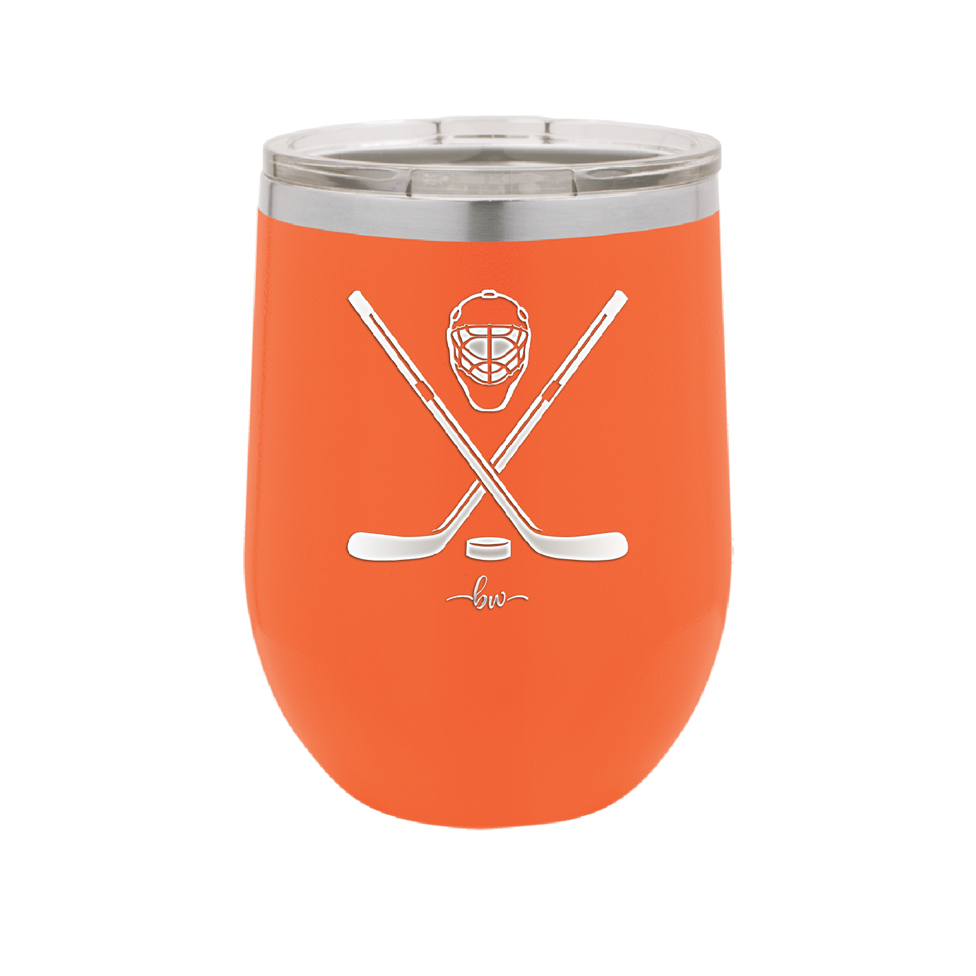 Hockey Crossed Sticks - Laser Engraved Stainless Steel Drinkware - 1897 -